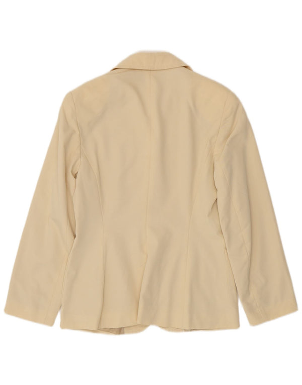 Pinko Veste Blazer 4 Boutons Femme UK 10 Petite Viscose Beige