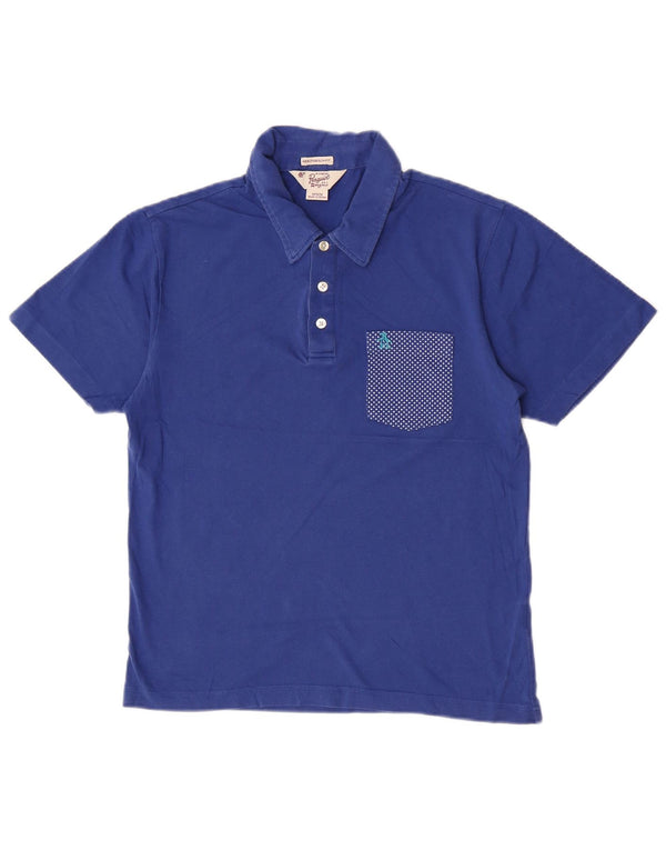 Penguin Polo Heritage Slim Fit Homme Bleu Moyen à Pois en Coton