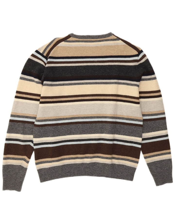 KAPPA Pull à col rond pour femme UK 16 Grandes rayures multicolores