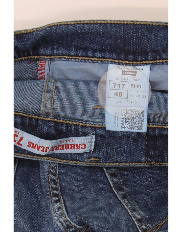 Carrera Jean Slim 717 Homme IT 48 Medium W33 L32 Bleu Coton
