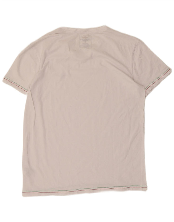 AERONAUTICA MILITARE T-Shirt Femme Top UK 18 XL Coton Blanc