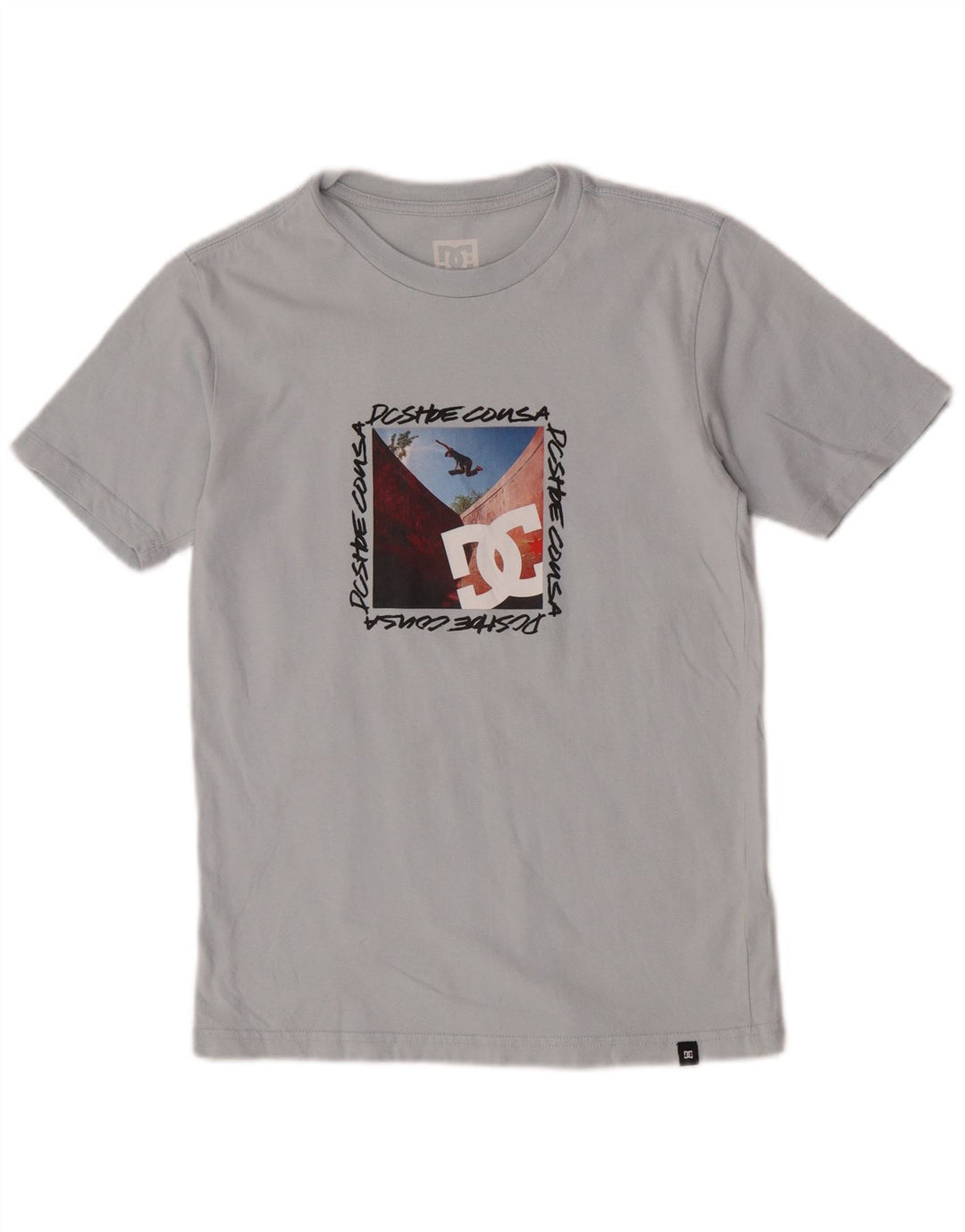 DC Boys Graphic T-Shirt Top 13-14 ans Grand Gris Coton