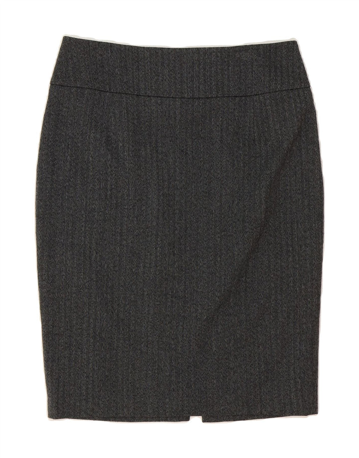 MOSSIMO Womens Pencil Skirt US 8 Medium W30 Grey Herringbone Polyester Vintage Mossimo and Second-Hand Mossimo from Messina Hembry 