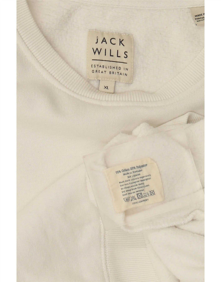 Jack Wills Sweat-shirt pour homme XL en coton blanc