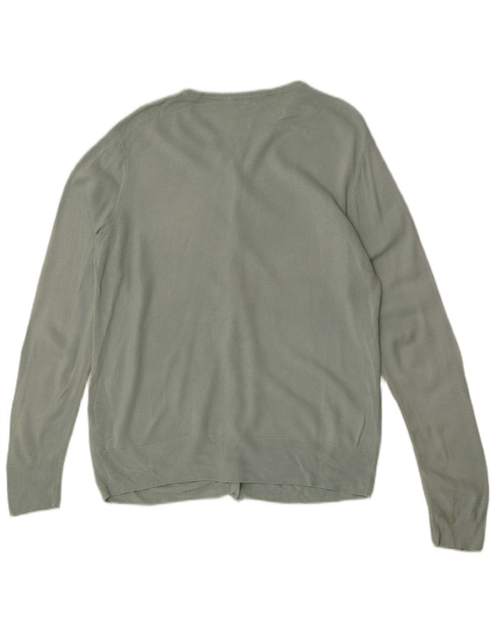 Marks & Spencer Pull Cardigan pour Femme UK 16 Grand Vert Argyle/Diamant
