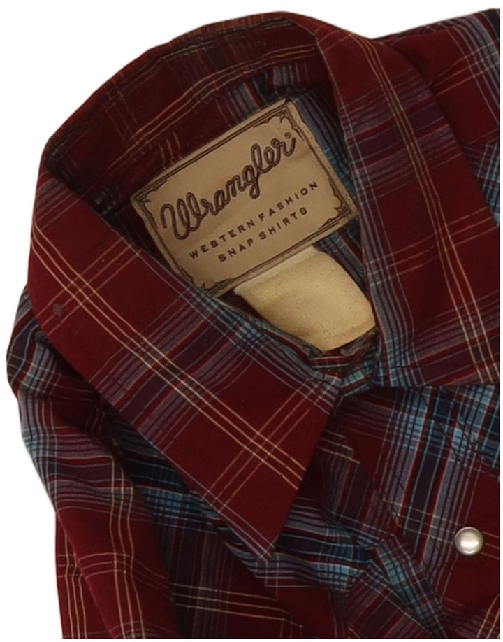 Wrangler Chemise western pour homme à carreaux bordeaux moyen
