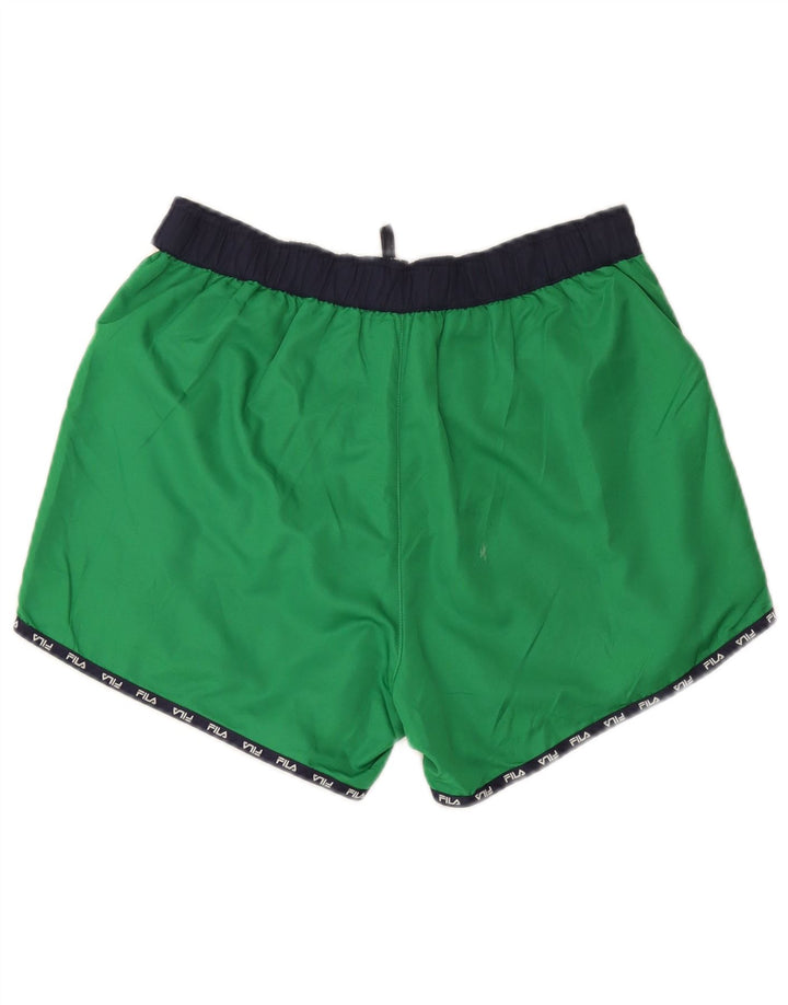 Fila Short de Bain Graphique Homme Vert Moyen Colourblock Polyester