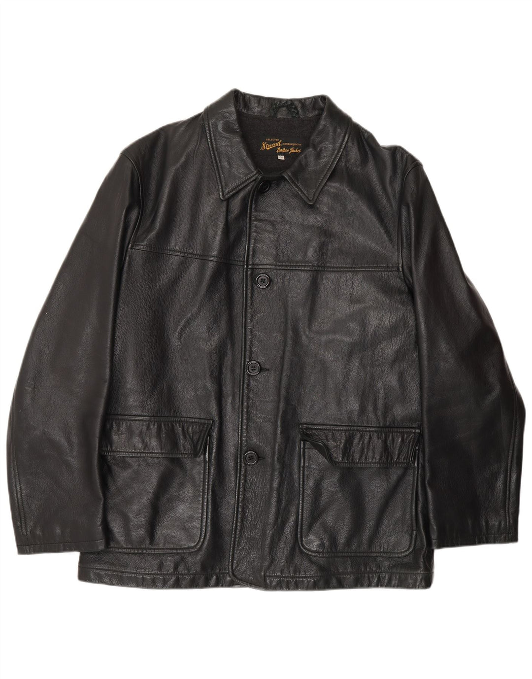 STEWART Veste en cuir pour homme UK 44 2XL Noir Cuir Classique