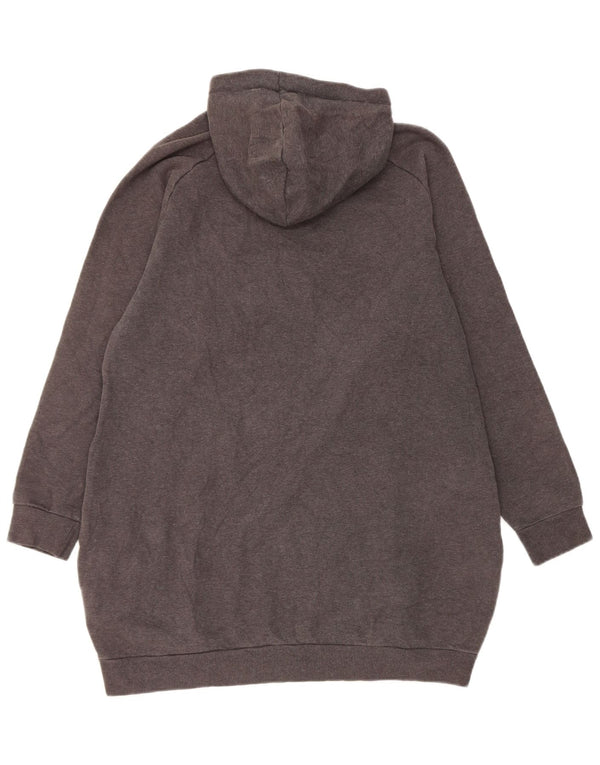 Puma Pull à capuche Longline Graphic pour femme UK 14 Gris moyen Coton