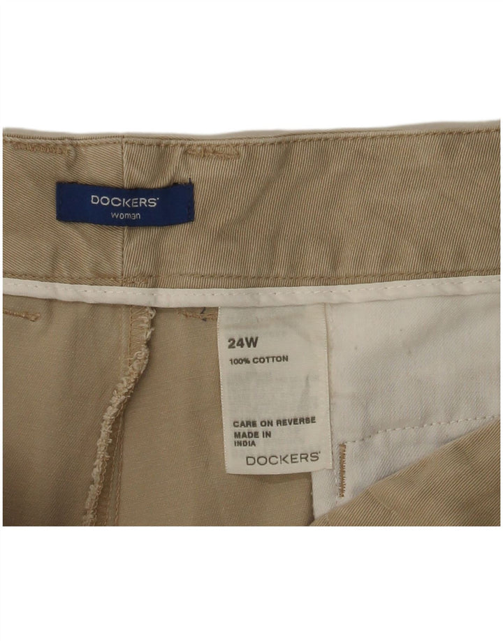 DOCKERS Short cargo pour femme US 24 4XL W48 Coton beige
