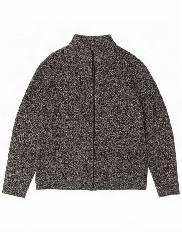 Marks & Spencer Mens Cardigan Sweater 2XL Grey Flecked Acrylic