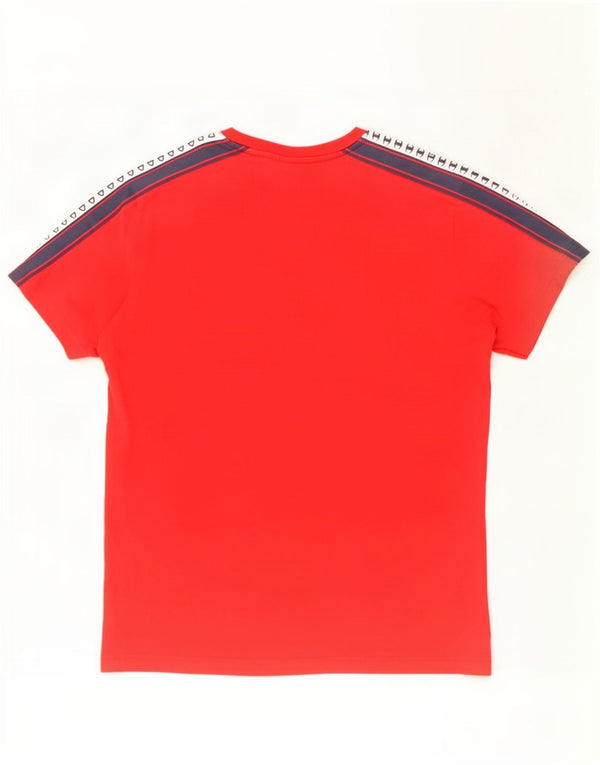 Champion T-Shirt Graphique Homme Rouge Moyen Coton Colorblock