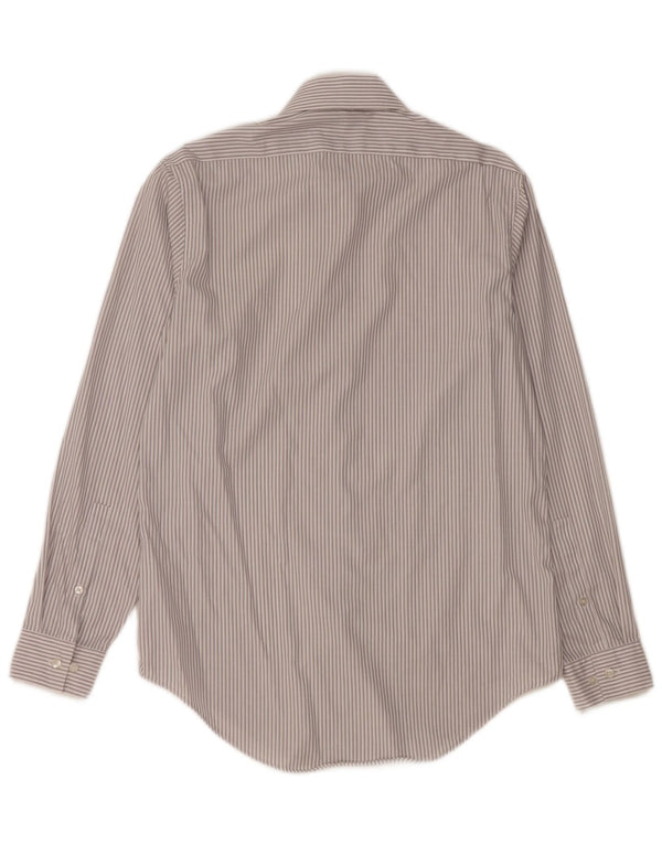 Calvin Klein Chemise slim fit pour homme Taille 15 1/2 Gris moyen rayé