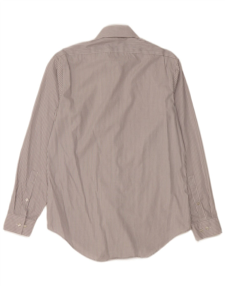 Calvin Klein Chemise slim fit pour homme Taille 15 1/2 Gris moyen rayé