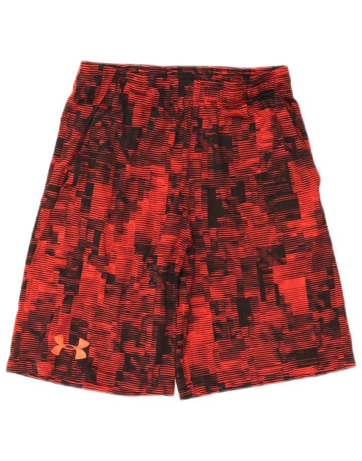 UNDER ARMOUR Short de sport Heat Gear pour garçon 13-14 ans XL Rouge Géométrique