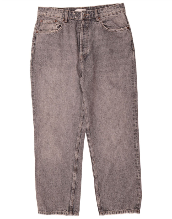 Zara Jean droit femme EU 42 Large W32 L27 Gris