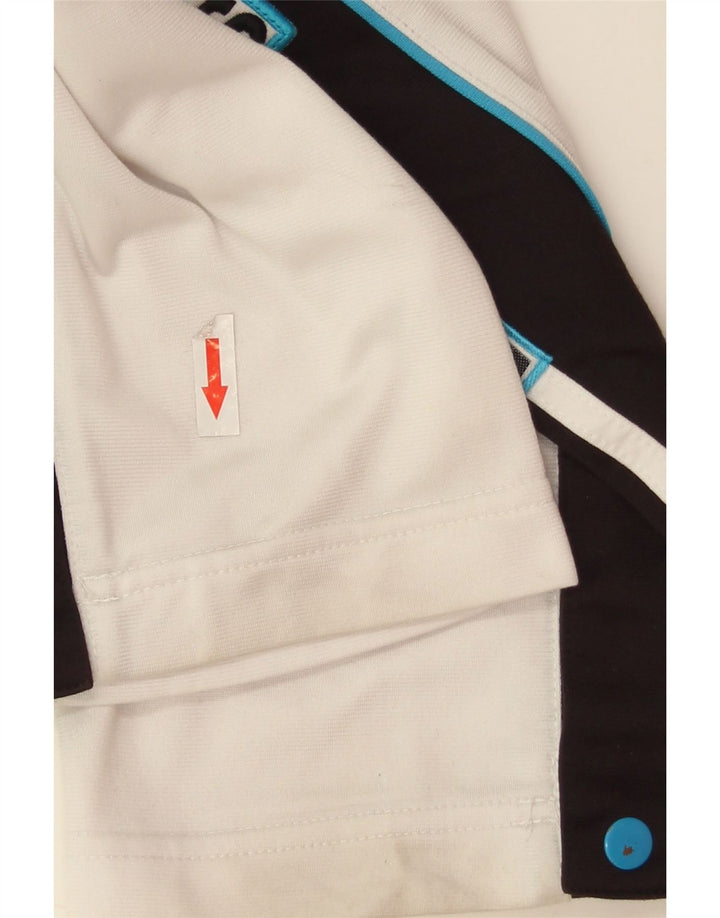 Adidas Pantalon de survêtement graphique pour homme en polyester color block blanc moyen