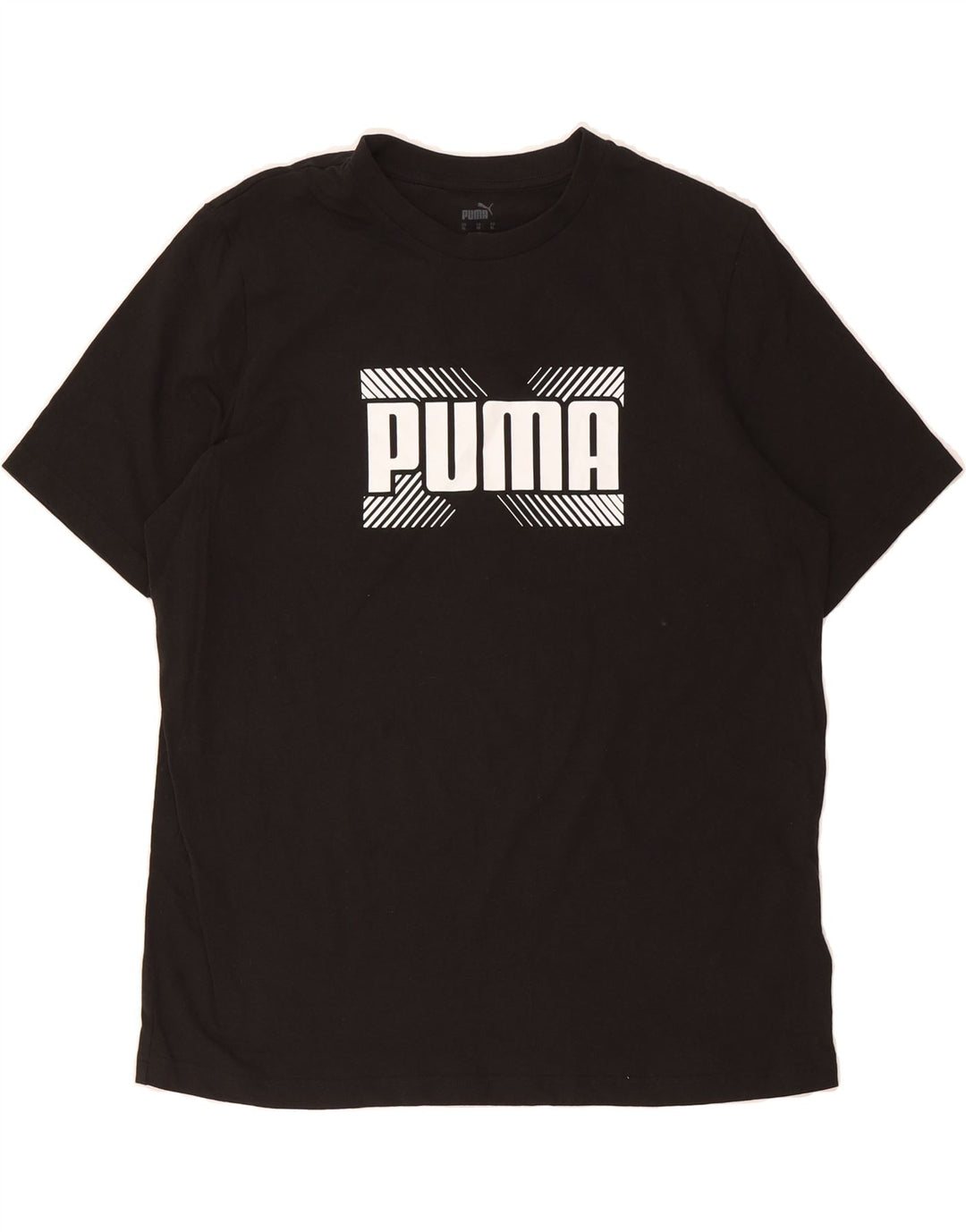 PUMA Mens Graphic T-Shirt Top XL Black Cotton Vintage Puma and Second-Hand Puma from Messina Hembry 