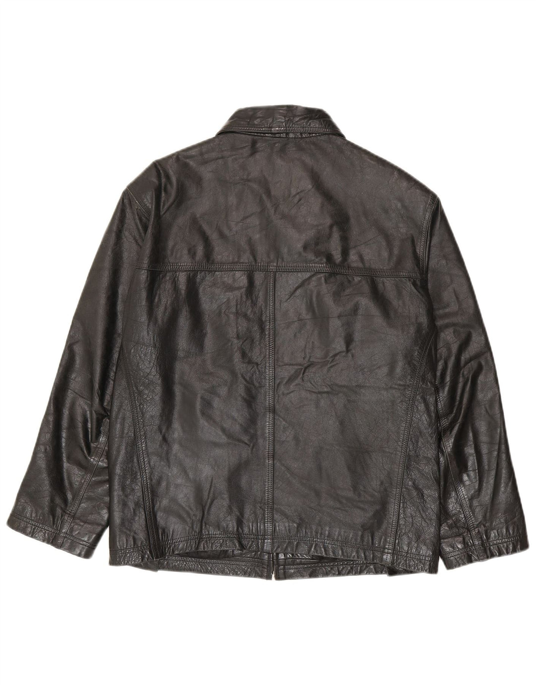 veste en cuir homme vintage UK 36 Petit Noir
