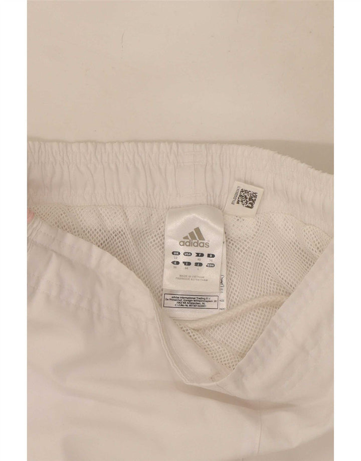 Adidas Pantalon de survêtement Capri pour femme UK 12 Medium Blanc Polyester