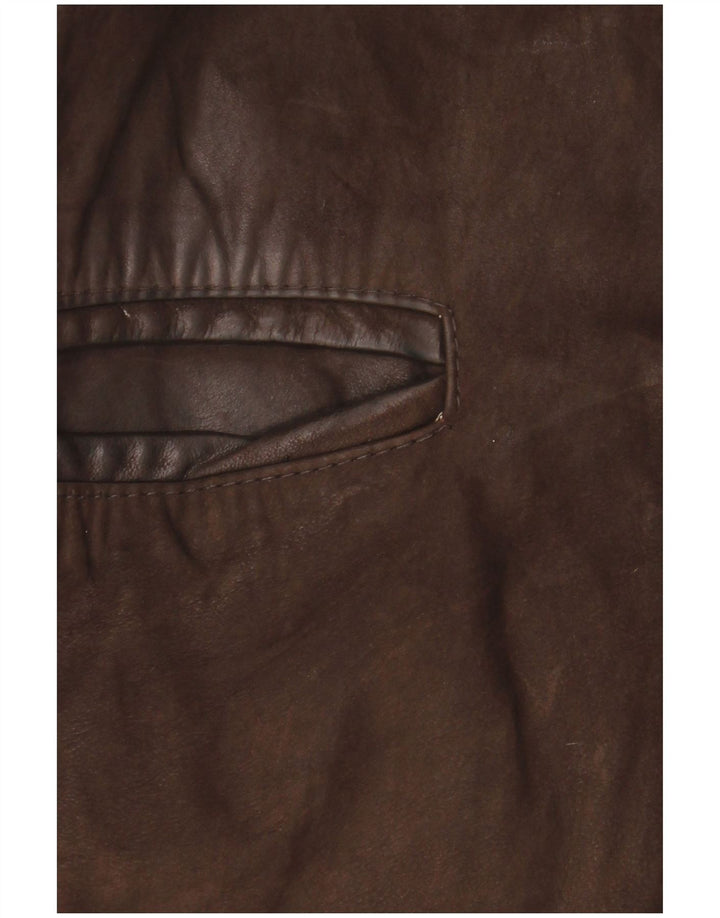 Veste en cuir homme vintage IT 48 Cuir marron moyen