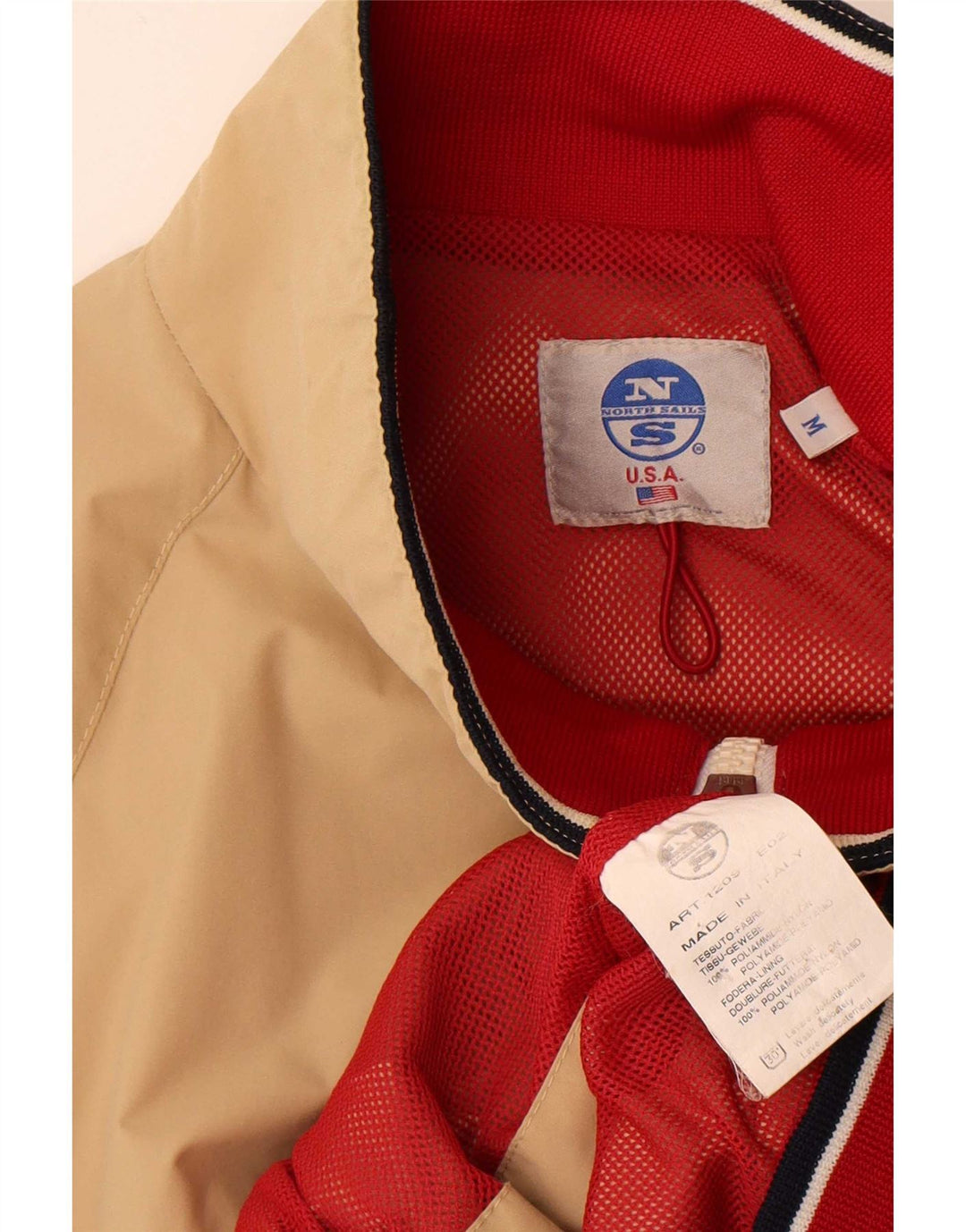 North Sails Veste Bomber Homme UK 38 Beige Moyen Colorblock Polyamide