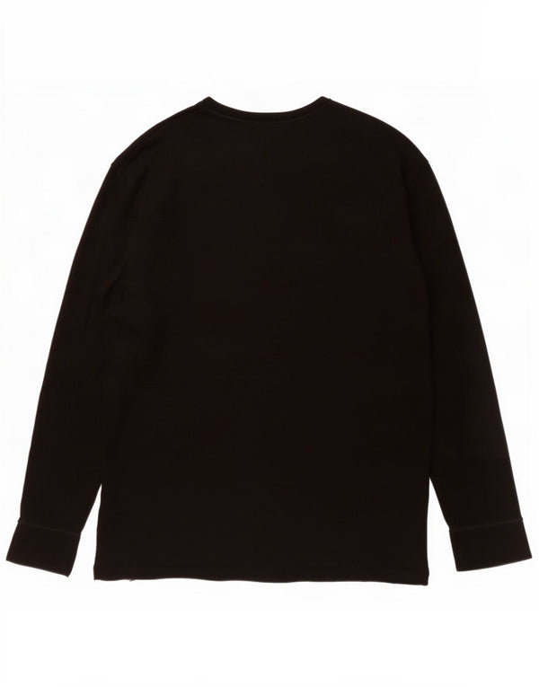 Marks & Spencer Pull col bateau pour homme en laine noire Taille L