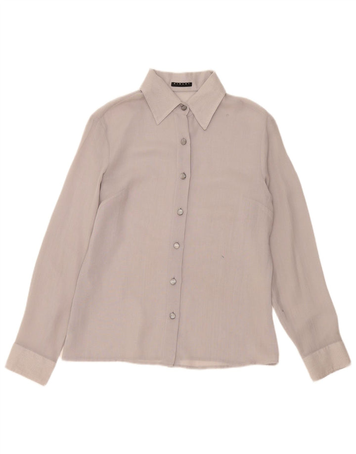 Sisley Chemise Femme UK 14 Gris Moyen