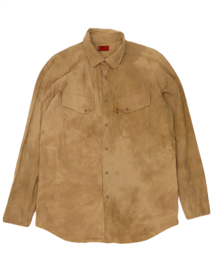 Chemise pour hommes Levi's Taille M Beige Tie Dye en coton