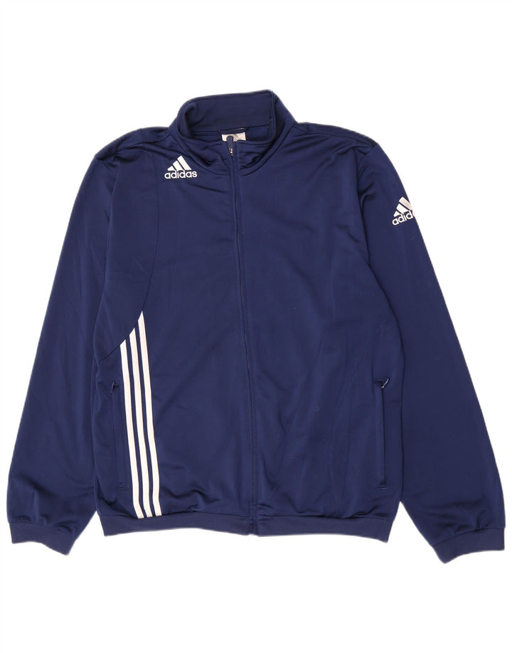 Adidas Veste de survêtement graphique pour homme UK 44/46 Large Bleu marine Polyester