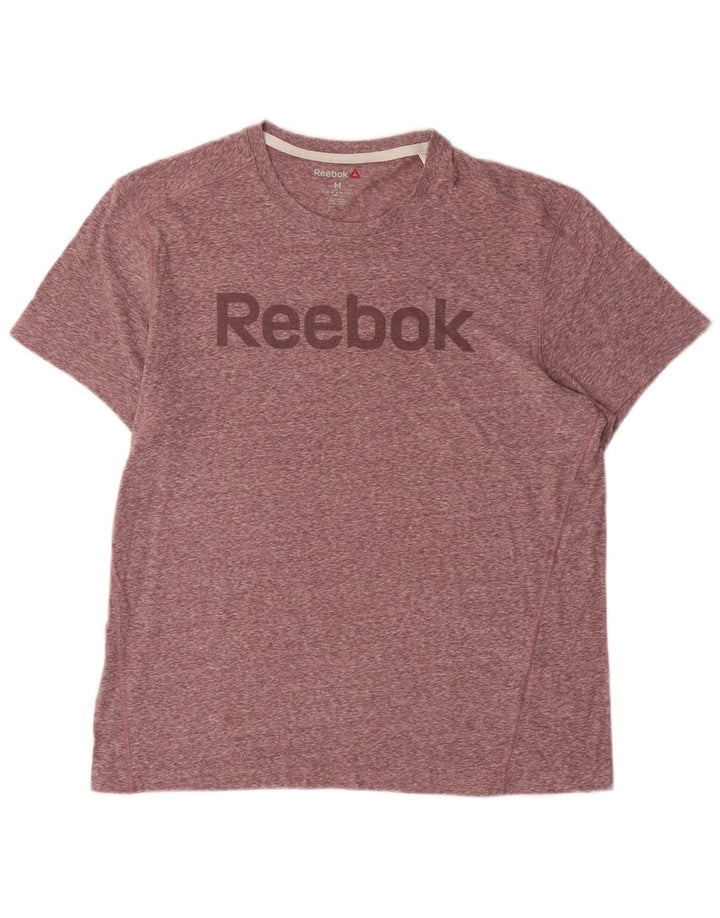 Reebok Tee-Shirt Graphique Homme Rose Moyen Flecked Cotton