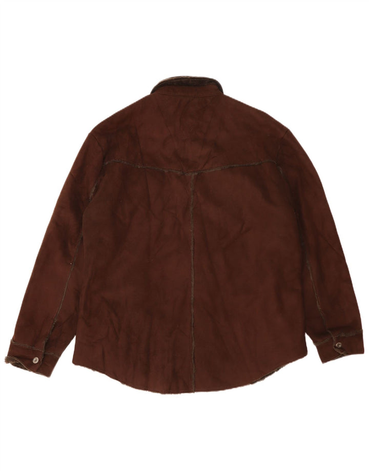Tommy Hilfiger Chemise surchemise pour homme Large Marron
