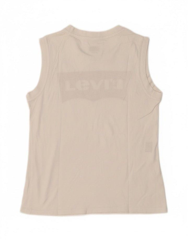 LEVI'S Womens Graphic Vest Top UK 6 XS White