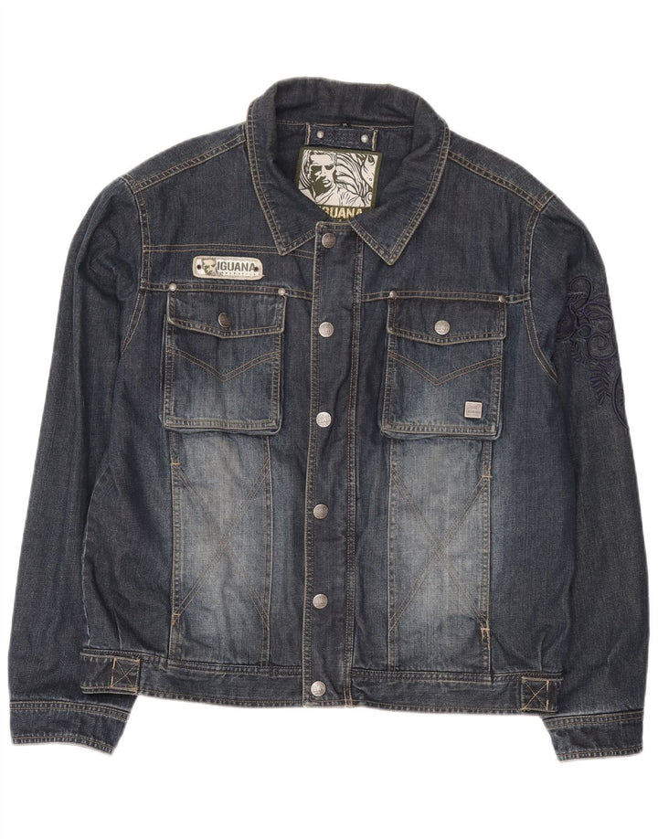 Iguana Veste en Jean Homme UK 42 XL Bleu Marine Coton