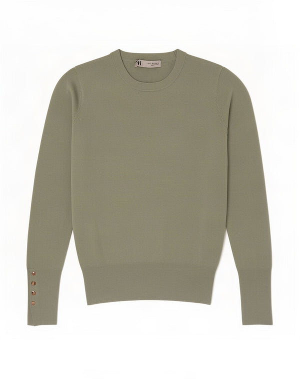 Zara Pull ras du cou pour femme UK 8 Small Vert Viscose