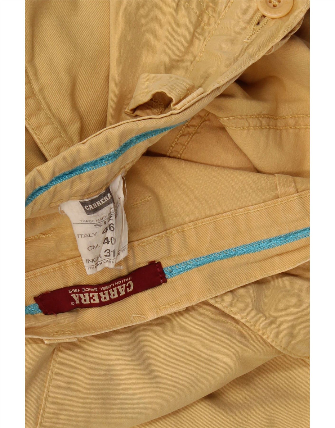 CARRERA Short Cargo Homme IT 46 Small W31 Jaune Coton