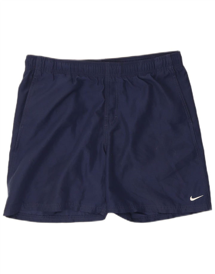 Nike Short de bain graphique pour homme Petit polyester bleu marine