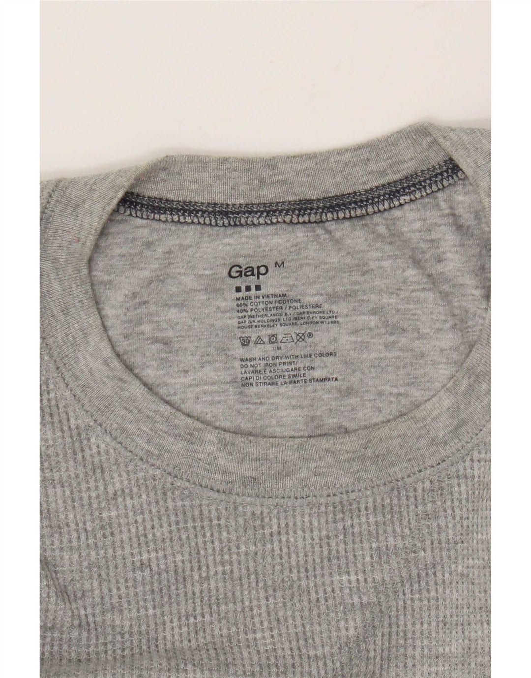 Gap Haut Graphique Manches Longues Homme Gris Moyen Coton