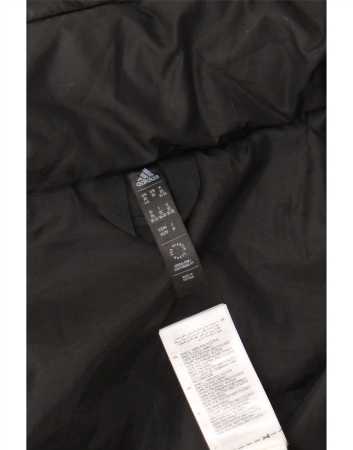 Adidas Veste matelassée surdimensionnée graphique pour femmes UK 4/6 XS Noir Polyester
