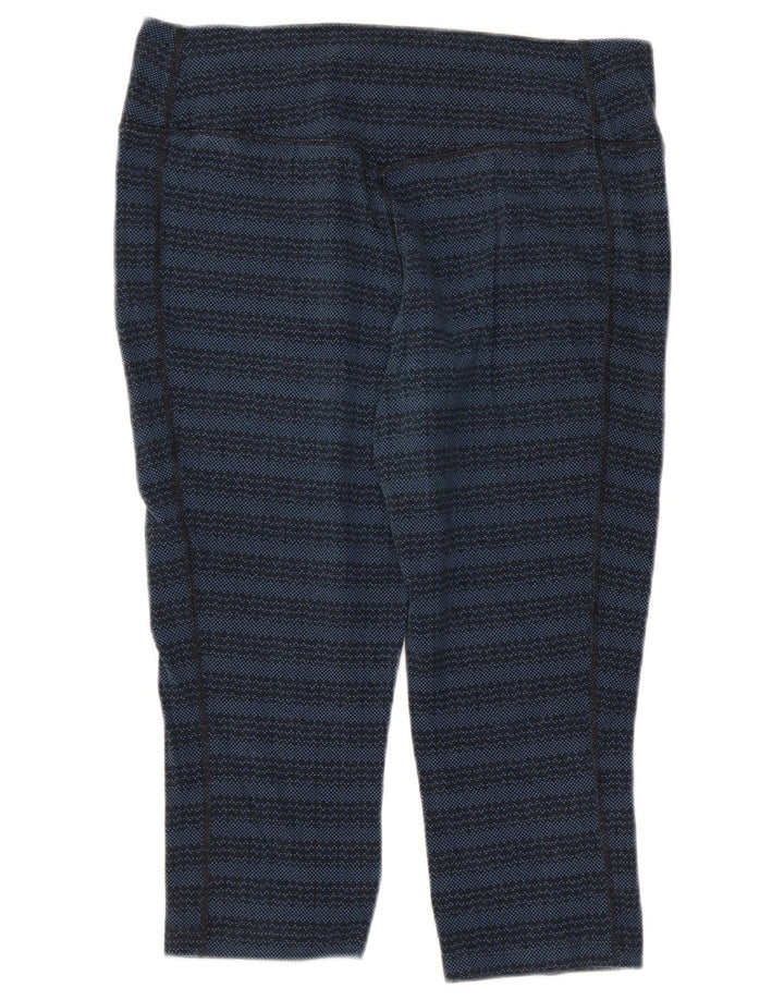 NIKE Legging Capri Dri Fit pour femme UK 14 Grand coton rayé bleu marine