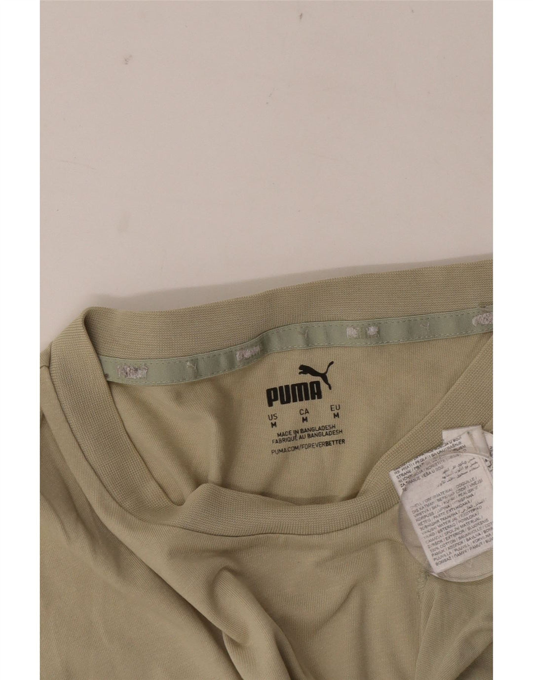 Puma Tee-Shirt Graphic Homme Kaki Moyen Colourblock Cotton