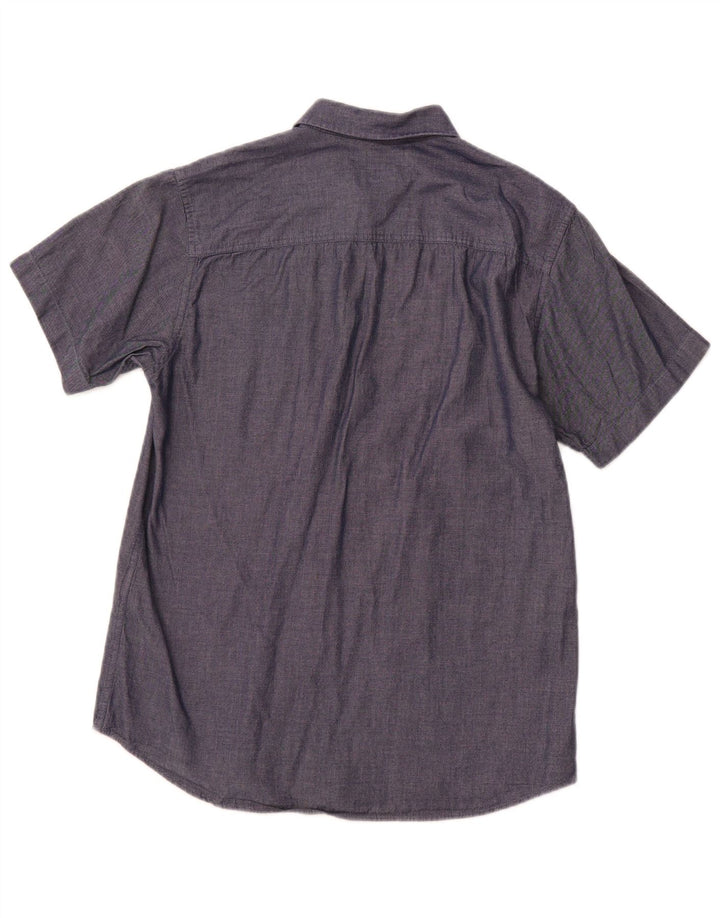 JACK & JONES Chemise Slim Fit à Manches Courtes Homme Bleu Marine Moyen Coton