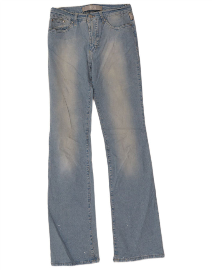 Versace Femme Jean évasé W29 L32 Bleu Coton