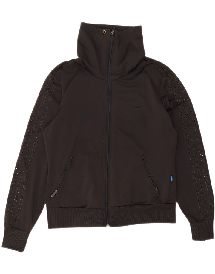 Adidas Veste de survêtement graphique pour femme IT 38 XS Noir Polyester