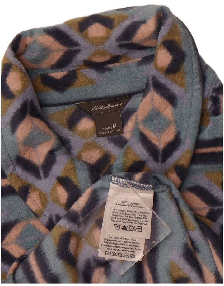 EDDIE BAUER Chemise polaire pour femme UK 12 Bleu moyen Fair Isle Polyester
