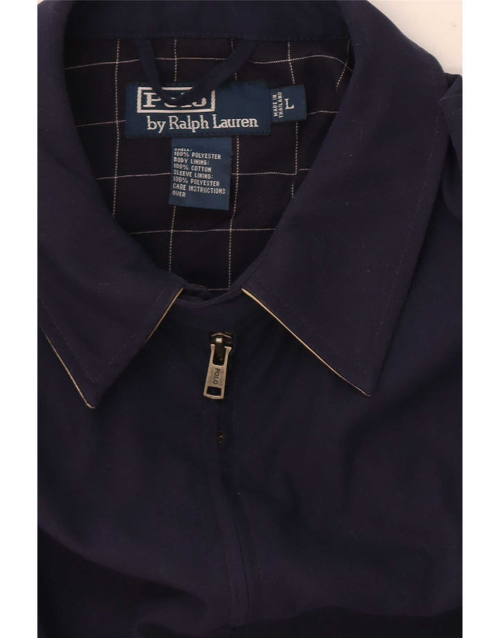 Polo Ralph Lauren Veste Bomber Homme UK 40 Large Bleu Marine Polyester