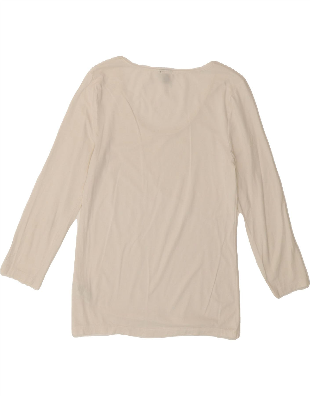 J. CREW Womens Top 3/4 Sleeve UK 12 Medium White Cotton Vintage J. Crew and Second-Hand J. Crew from Messina Hembry 