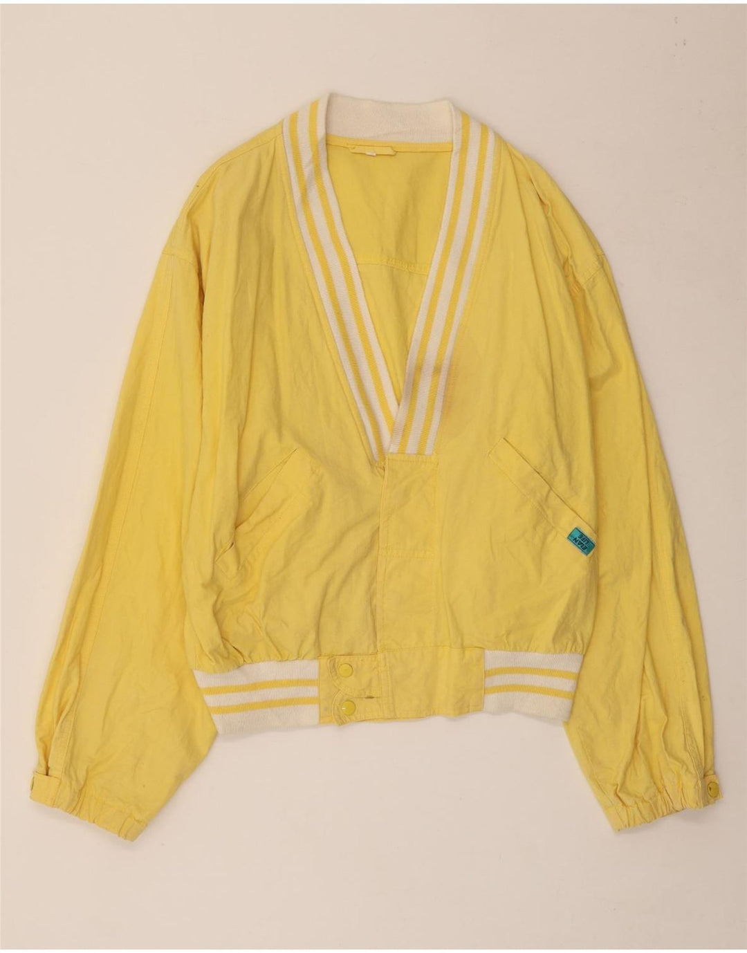 Veste Bomber Homme Vintage IT 52 XL Coton Jaune