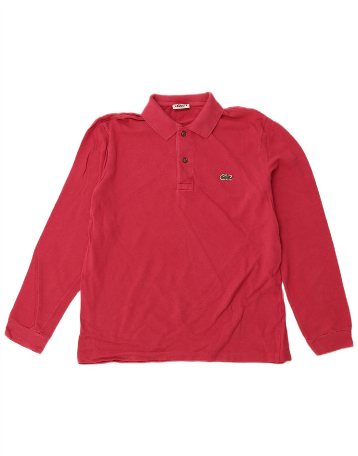 LACOSTE Polo à manches longues pour homme taille 3 petit coton rose