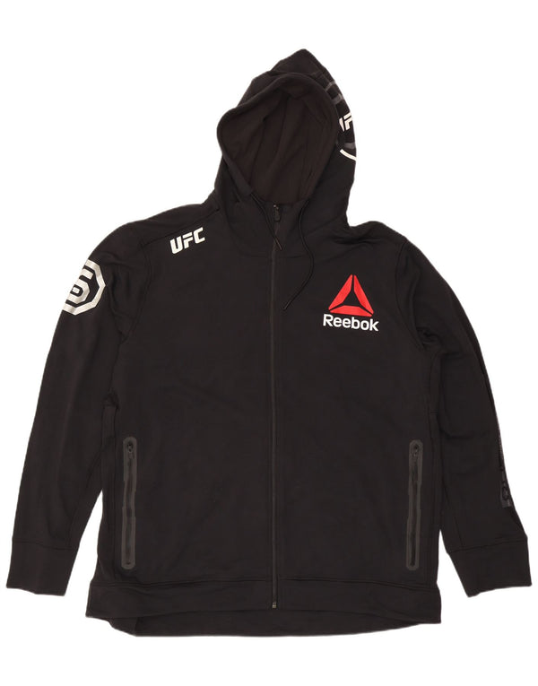 Reebok Pull à capuche Graphic Zip Homme 2XL Noir Nylon